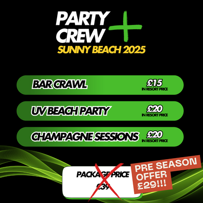 PARTYCREW PLUS PACKAGE (PRE SEASON OFFER!!!)
