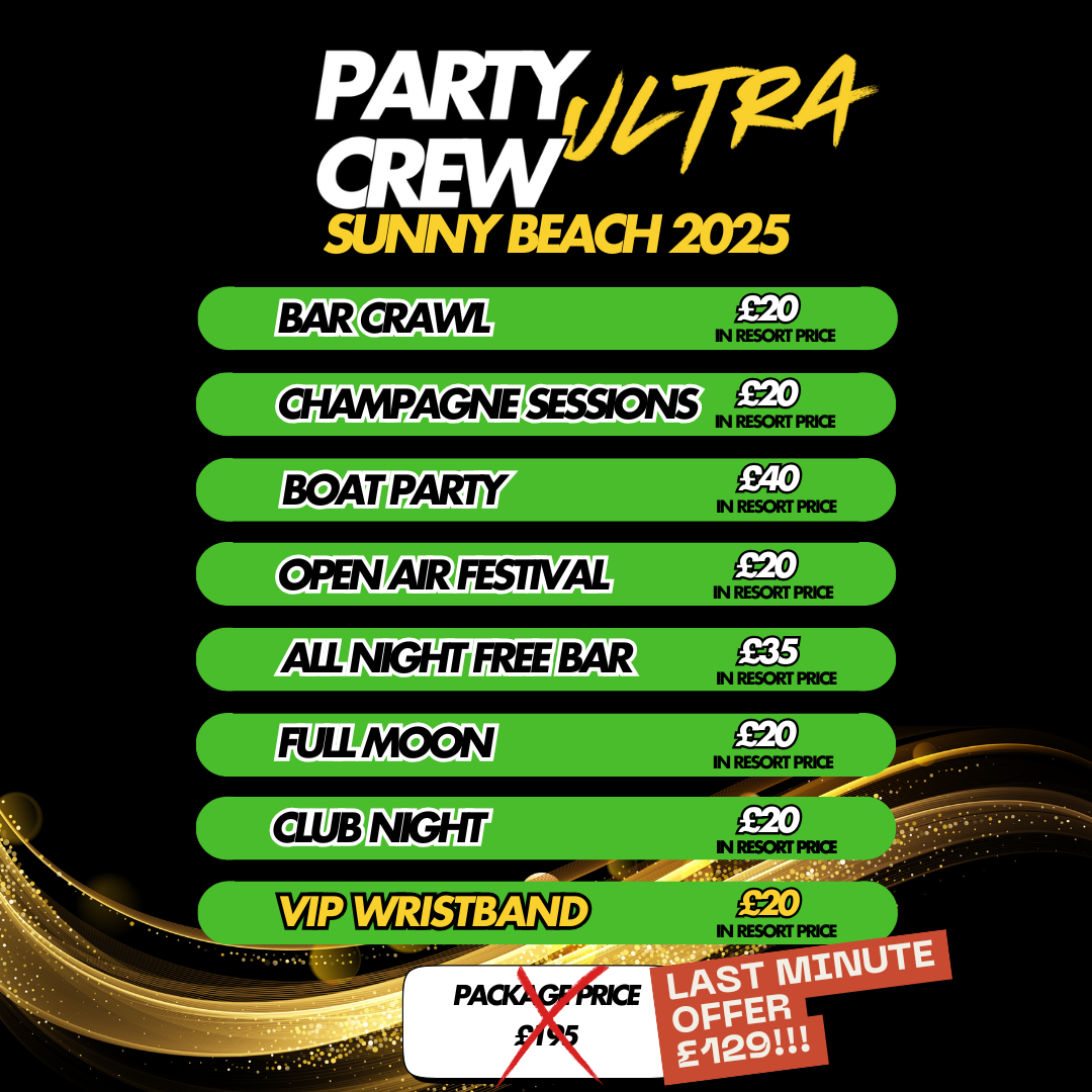 PARTYCREW ULTRA PACKAGE (LAST MINUTE OFFER!!!)